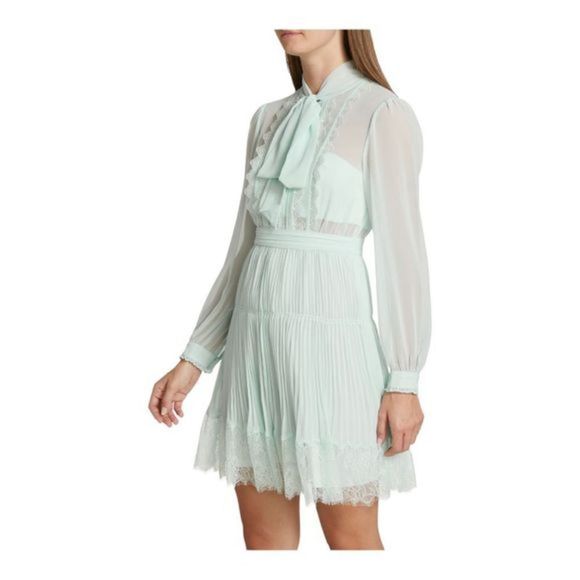 Self-Portrait Mint Green Mini Dress - Picture 4 of 10